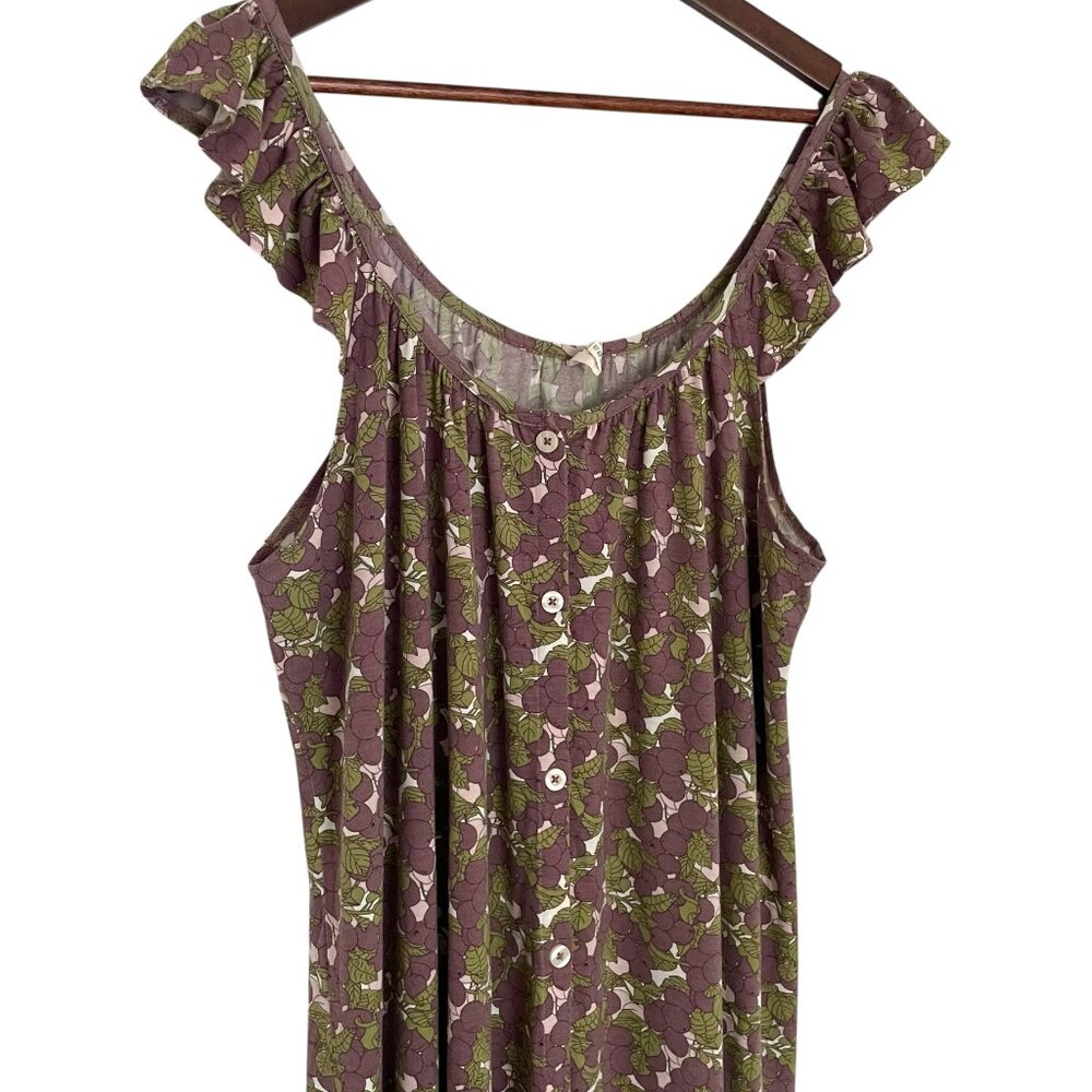 Kate Quinn Flutter Sleeve Button Front Midi Dress… - image 1